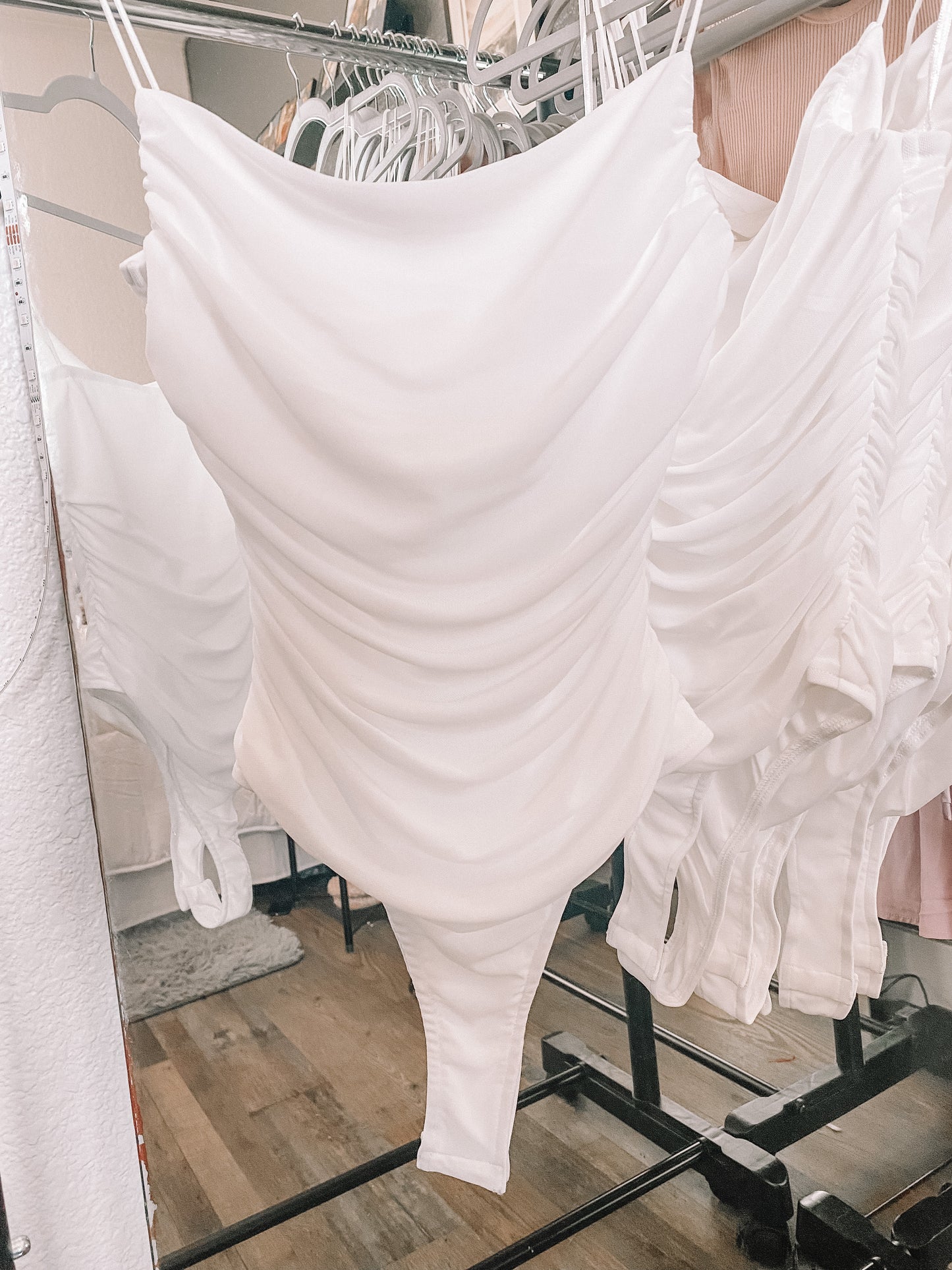 White Ruffle Bodysuit